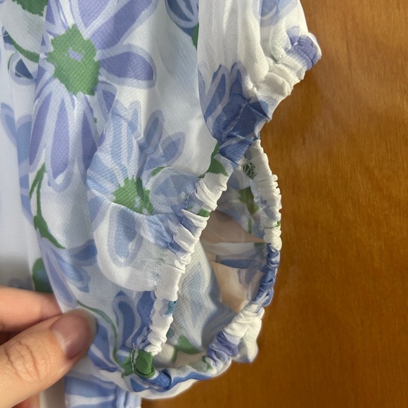 NWT Storia Blue Daisy Smocked Dress - Picture 4 of 8